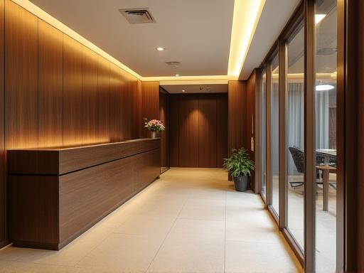 Reception area of Sakura Yoga Academy